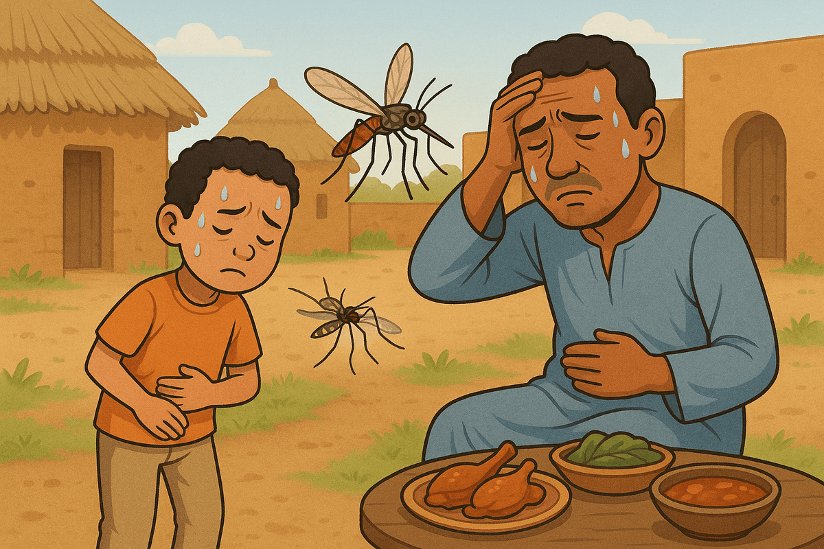 رسم توضيحي لمرض حمى الضنك